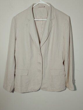 Scarlet Linen Blazer Size 22/XL Cream